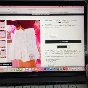 NanaMacs Know It All Lace Skort
